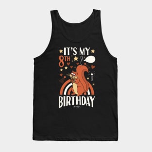 8th Birthday Squirrel Tank Top